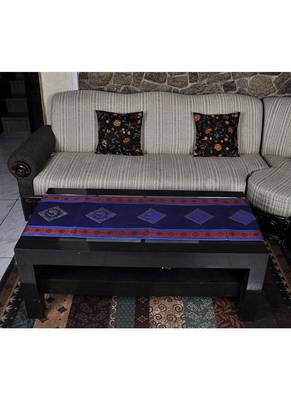 Lalhaveli Handmade Peacock Work Design Silk Center Table Runner 60 X 16 Inches 1