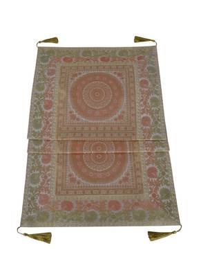 Lal Haveli Wedding Banquet Table Decoration Silk Table Runner 60 x 16 inch White 3