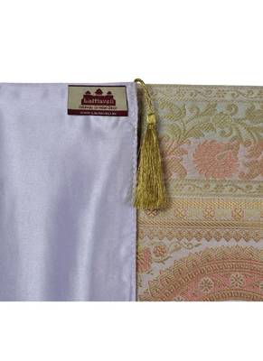 Lal Haveli Wedding Banquet Table Decoration Silk Table Runner 60 x 16 inch White 4