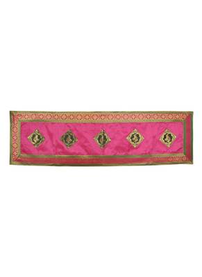 Jaipuri Handmade Elephant Work Decorative Silk Table Runner 60 X 16 Inches 1