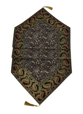 Lal Haveli Decorative Designer Black Silk Table Runner 60 X 16 inch 3