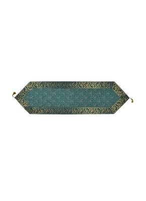 Lal Haveli Green Silk Table Runner Wedding Party Table Decorations/Birthday Parties 60 x 16 inch 1