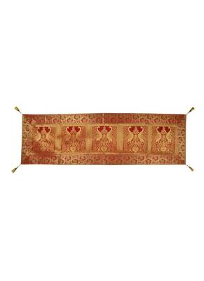 Lal Haveli Peacock Design Table Decor Silk Table Runner 60 x 16 inch 1