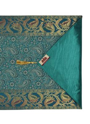 Lal Haveli Green Silk Table Runner Wedding Party Table Decorations/Birthday Parties 60 x 16 inch 4