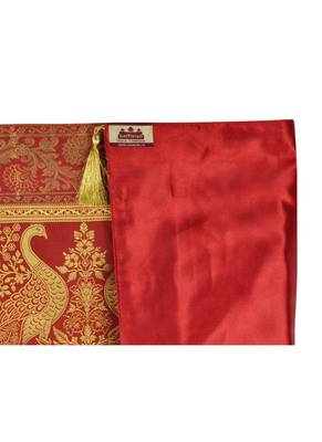 Lal Haveli Peacock Design Table Decor Silk Table Runner 60 x 16 inch 4