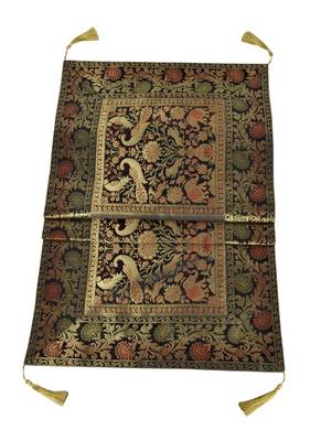 Lal Haveli Peacock & Elephant Design Silk Table Runner 60 x 16 inch 3