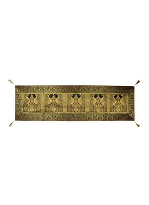 Lal Haveli Handmade Peacock Design Silk Table Runner 60 X 16 inch 1