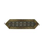 Lal Haveli Black Silk Table Runner for Wedding Decoration Bright Silk and Smooth Fabric Party Table Runner 60 X 16 inch