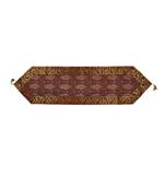 Lal Haveli Rectangle Shape Maroon Color Silk Fabric Decorative Table Runner for Wedding Party Table Decor 60 X 16 inch