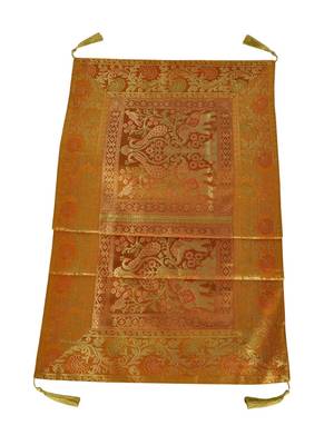 Lal Haveli Elephant & Peacock Design Silk Fabric Dining Table Runner 60 X 16 inch 3