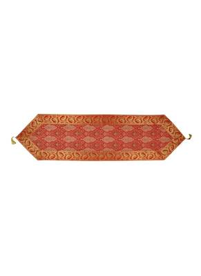 Lal Haveli Designer Red Silk Fabric Dining Table Runner Table Decor 60 x 16 inch 1