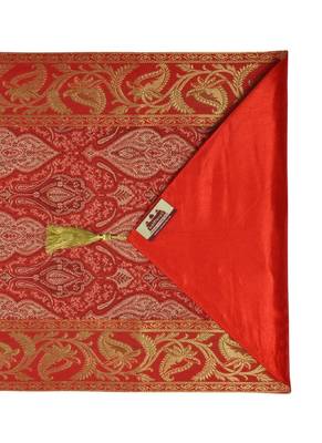 Lal Haveli Designer Red Silk Fabric Dining Table Runner Table Decor 60 x 16 inch 4