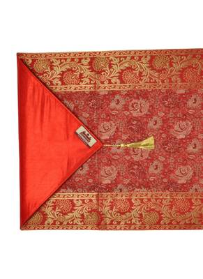 Lal Haveli Silk Fabric Kitchen Table Runner Ideal for Wedding, Dinner, Parties, Table Decor - Rectangular 60 x 16 inch 4