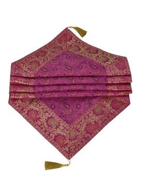 Lal Haveli Handmade Silk Table Runner for Housewarming Gift 60 X 16 inches 4