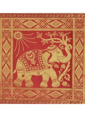 Lal Haveli Elephant Design Silk Fabric Kitchen Dining Table Runner 60 x 16 inch 2