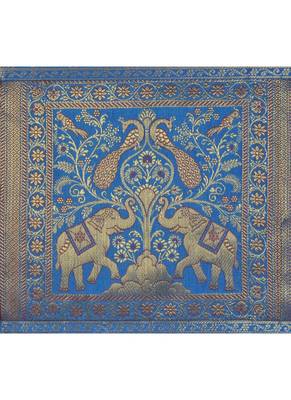 Lal Haveli Decorative Elephant & Peacock Design Rectangle Shape Silk Table Runner 72 x 16 inch 2