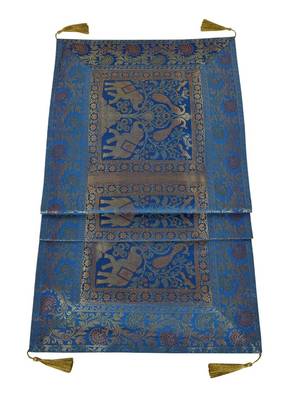 Lal Haveli Decorative Elephant & Peacock Design Rectangle Shape Silk Table Runner 72 x 16 inch 3