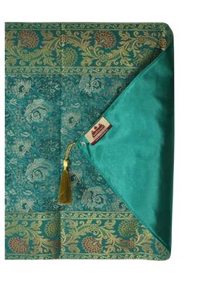 Lal Haveli Silk Table Runner, 16 by 60-inch, Green Wedding Banquet Decoration 4