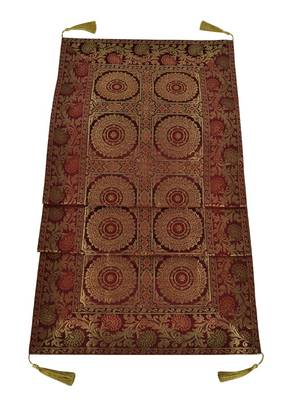 Lal Haveli Maroon Color Wedding Banquet Table Decoration Designer Silk Table Runner 72 x 16 inch 3