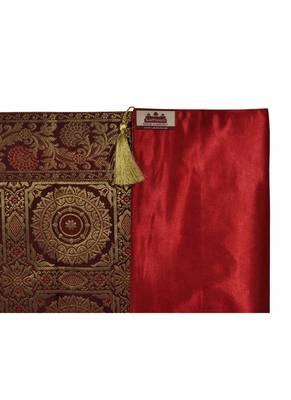 Lal Haveli Maroon Color Wedding Banquet Table Decoration Designer Silk Table Runner 72 x 16 inch 4
