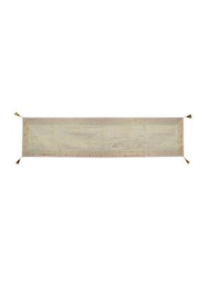 Lal Haveli Elephant & Peacock Design Kitchen Dining Table Decor Silk Table Runner 72 x 16 inch 1