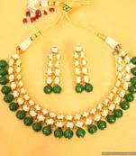 Royal Look Kundan Double Line Necklace Set