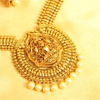 Antique Temple Jewellery Pearl Necklace Set 2