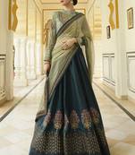 Bollywood style Embroireded wedding semi-stitched Lehengha