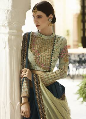 Bollywood style Embroireded wedding semi-stitched Lehengha 2