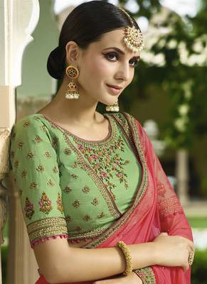 Bollywood style Embroireded wedding semi-stitched Lehengha 2