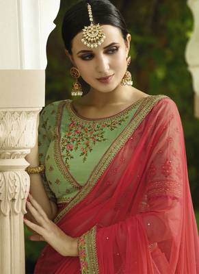 Bollywood style Embroireded wedding semi-stitched Lehengha 4