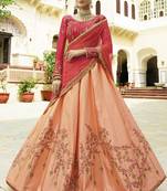 Bollywood style Embroireded wedding semi-stitched Lehengha
