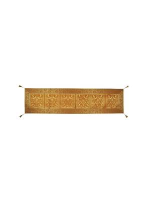 Lal Haveli Traditional Peacock Design Golden Color 72 x 16 Inch Golden Color Living Room Decorative 1