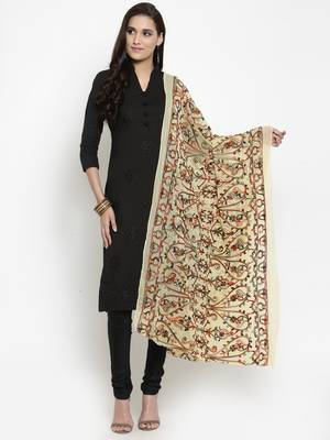 Cream Nazneen Phulkari Work Dupatta 1