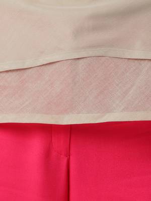beige Women's zahreen - chanderi Tunic with buti yoke 4