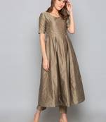 Mud Grey kalidar kurta with Trousers
