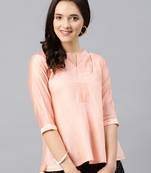 Peach Women's Ulfat - chanderi A-Line Tunic