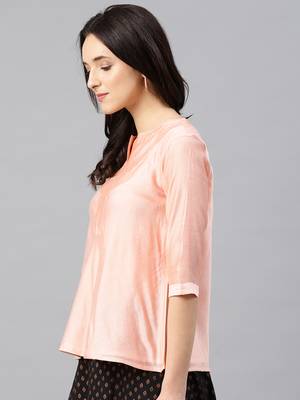 Peach Women's Ulfat - chanderi A-Line Tunic 4