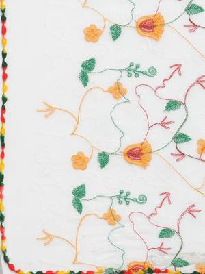 White Nazneen Phulkari Work Dupatta 4