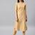 Beige Women's Chinese collar kurta in Chanderi fabric