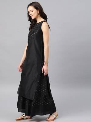 Black Women's Ibtida - chanderi kurta 4