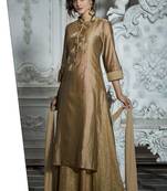 Copper Chanderi Readymade Salwar Suit