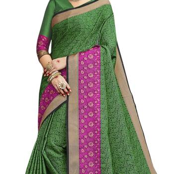 Teal woven banarasi saree with blouse 4