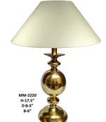 Golden and wight aluminium table lamp