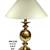 Golden and wight aluminium table lamp