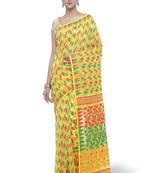Yellow Hand Woven Cotton Saree