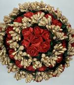 Red Rose flower hair juda