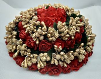 Red Rose flower hair juda 2