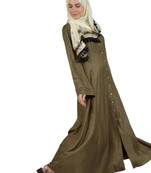 Nasfir Pleated Yoke Front Open Green