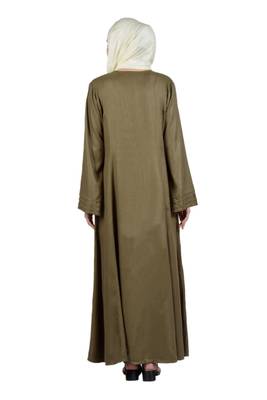 Nasfir Pleated Yoke Front Open Green 3